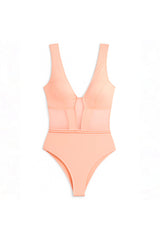 Butter Soft Modern Bodysuit Aura in Peach