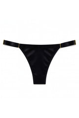 Low Rise Adjustable Thong Recycled Stella in Black