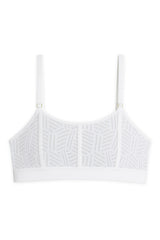 Mesh Delight Bra Bralette Recycled Moonlight in White