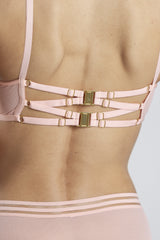 Chic Unlined Triangle Bralette Aura in Peach