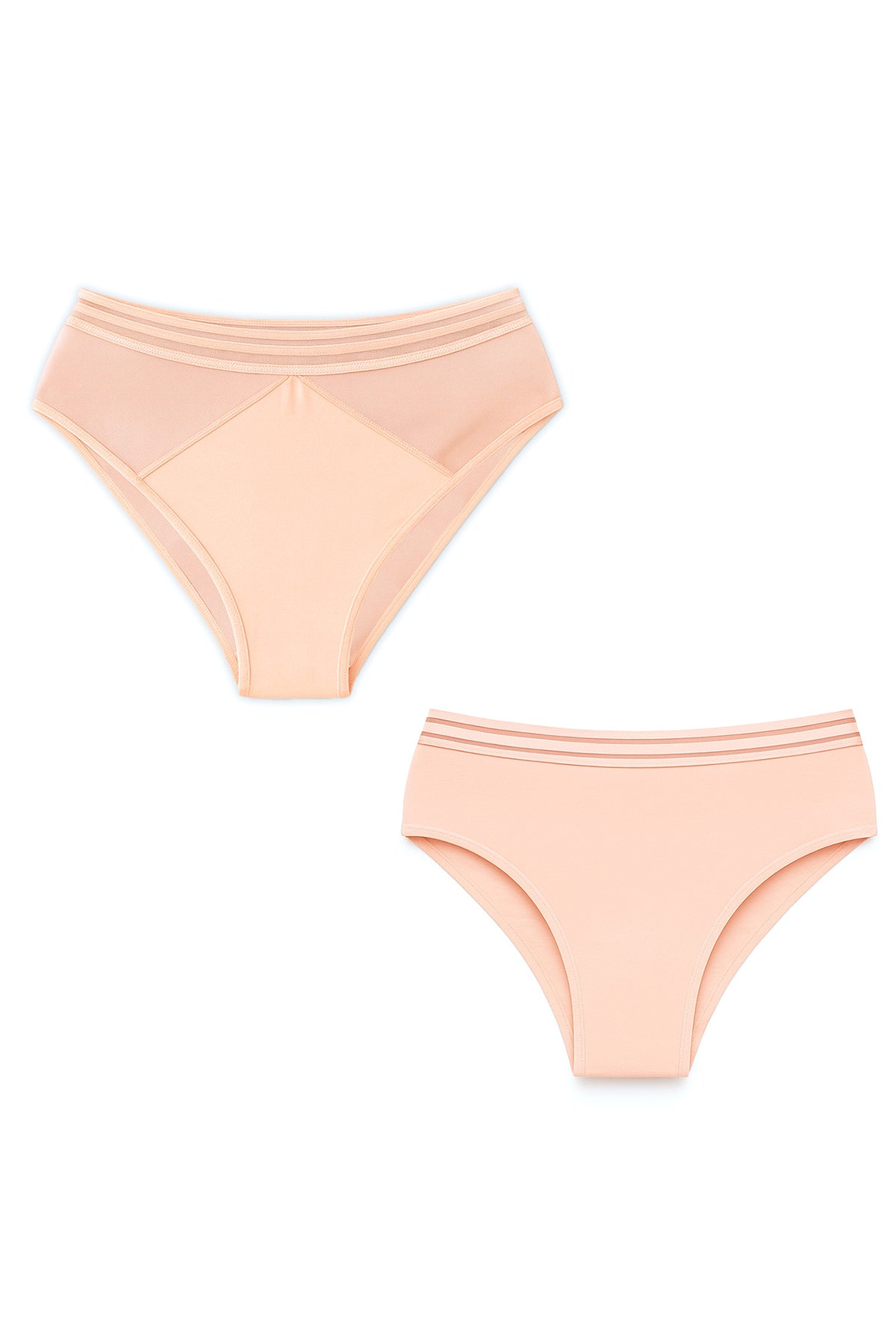 Seamless & Cheeky Panties Set – Soft Peach