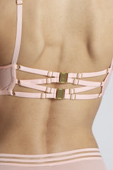 Chic Unlined Triangle Bralette Aura in Peach