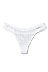 Mesh Tentation Adjustable Thong Moonlight in White