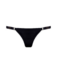 Low Rise Adjustable Thong Recycled Stella in Black