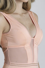 Butter Soft Modern Bodysuit Aura in Peach
