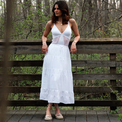 Day to Night Bodysuit Recycled Moonlight in White