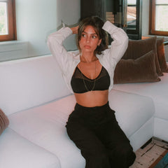 Scoop Bralette Bra Recycled Stella in Black